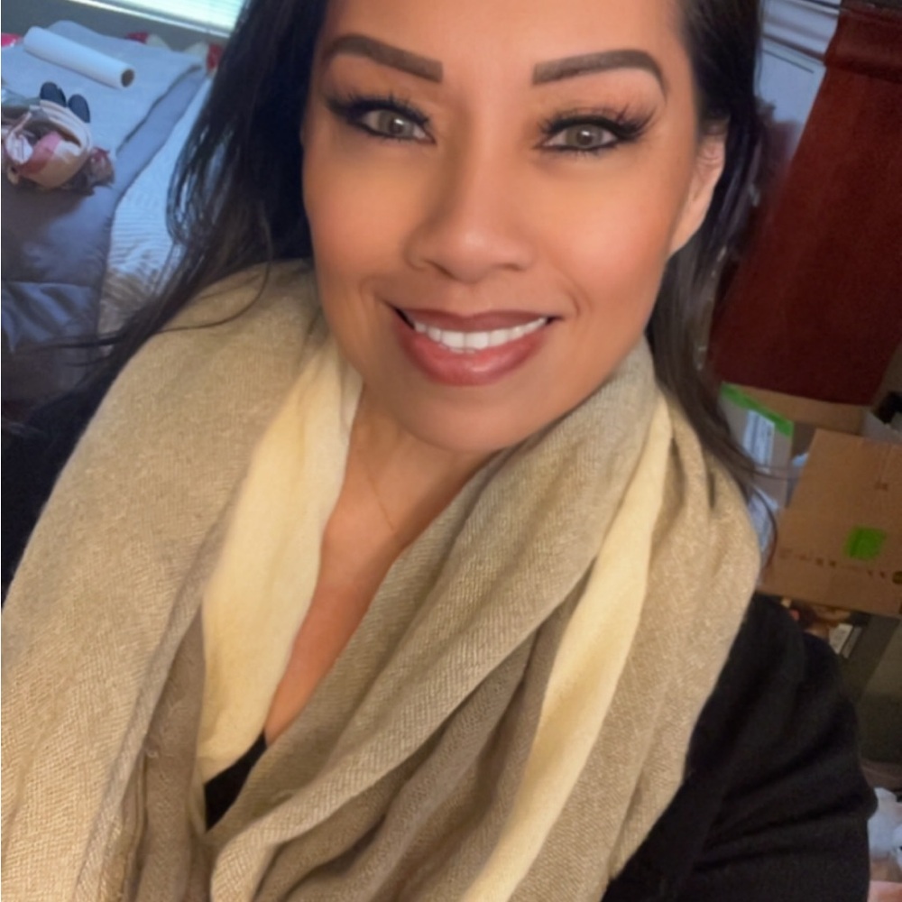 Beige and Cream Scarf